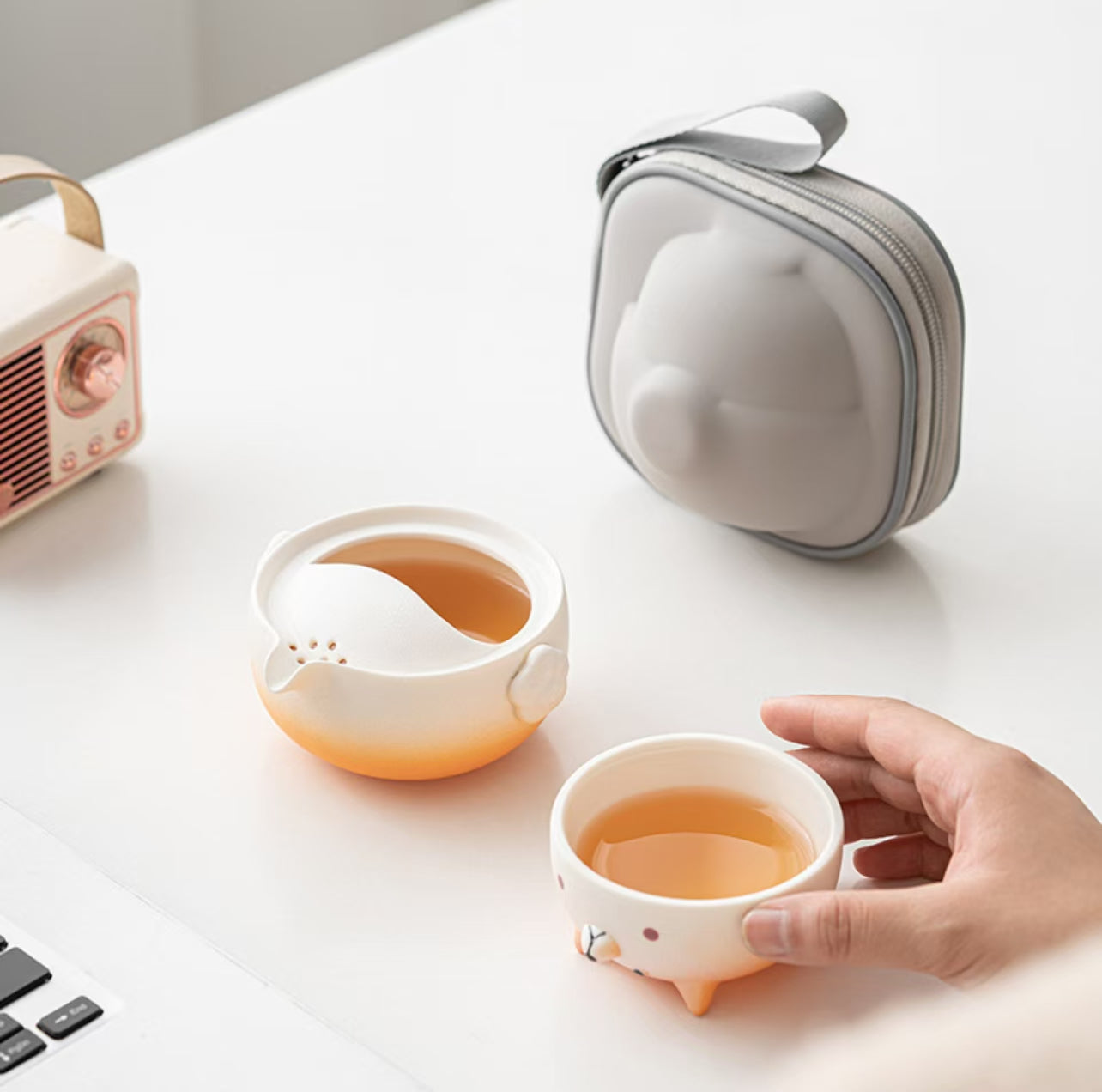 ✨お茶器～柴くん（袋付き）✨